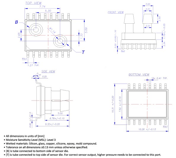 TE Connectivity / SMI SM9543 MEMS Ultra-Low Pressure Digital Sensor